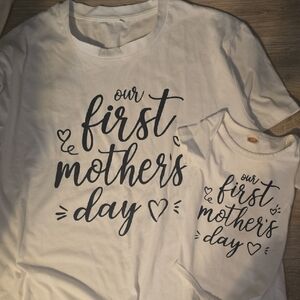 White 'Our First Mother's Day' Kids Shirt